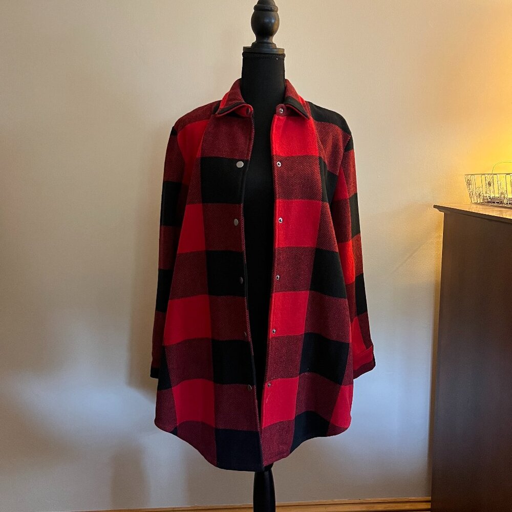 BB Dakota Eldridge Shirt Jacket in Red and Black